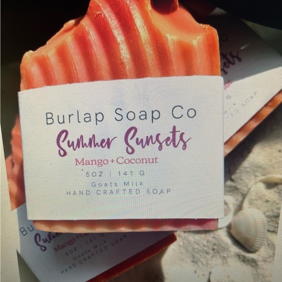 “Summer Sunset” Mango & Coconut Artisan Handcrafted Soap - Picture 1 of 3